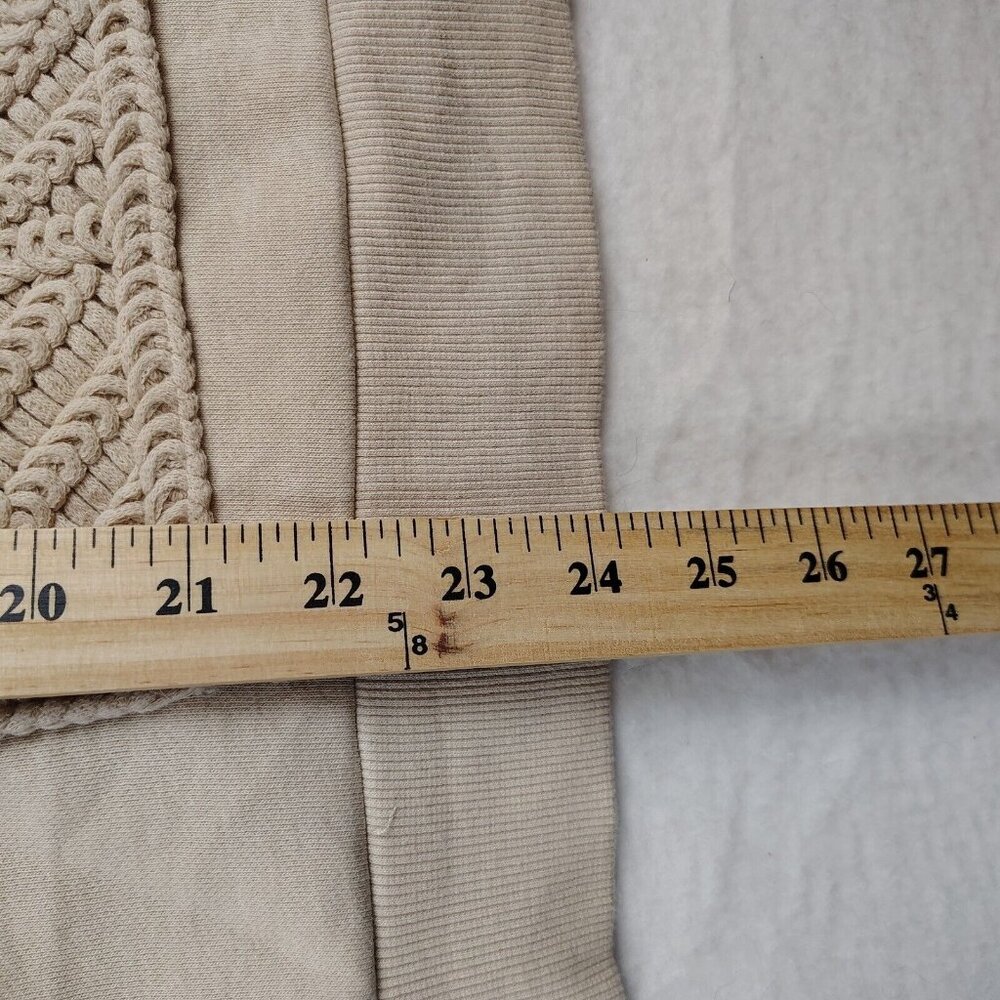 Zara Sweater Womens Small Cream Crochet Pockets Pullover Cozy - Picture 10 of 10